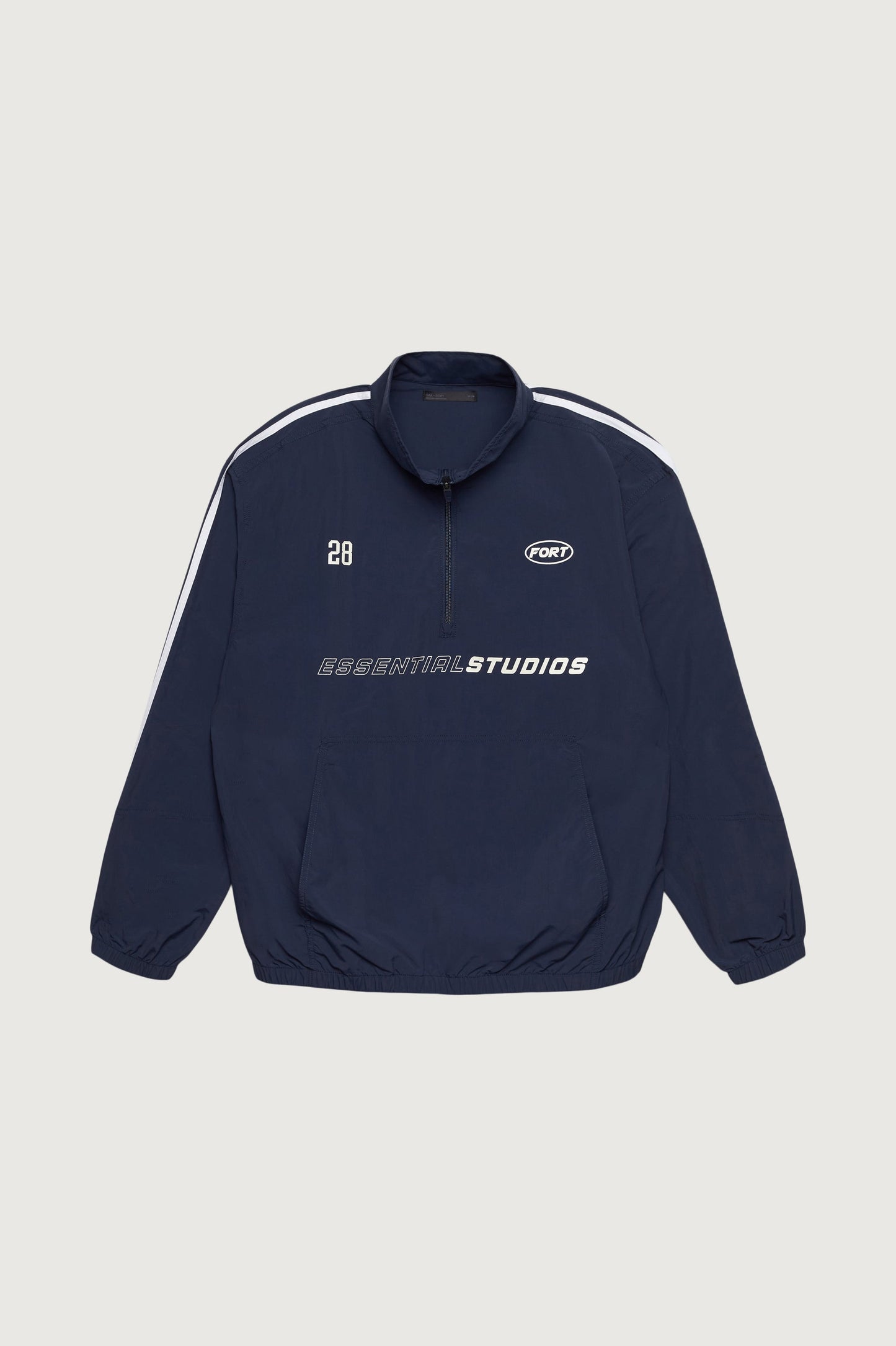 NYLON GRAPHIC PRINT QUARTER-ZIP PULLOVER