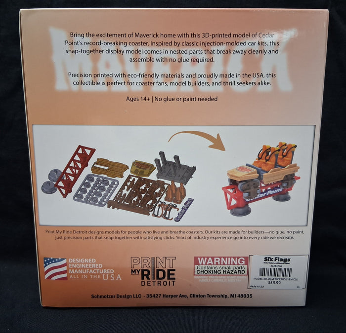 CEDAR POINT MAVERICK RIDE VEHICLE 3D MODEL