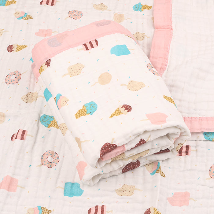 Organic Cotton 6 Layer Muslin Blanket | Super Soft Cotton Kids Blanket | 110X110 CM | 3-5 Years | Pack of 1