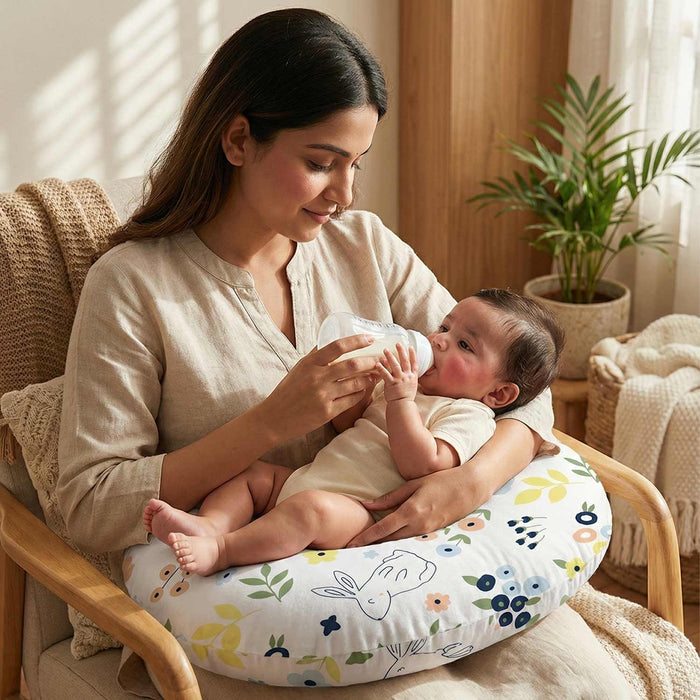 Organic Cotton Multipurpose Feeding | Nursing Pillow | 0-12 Months