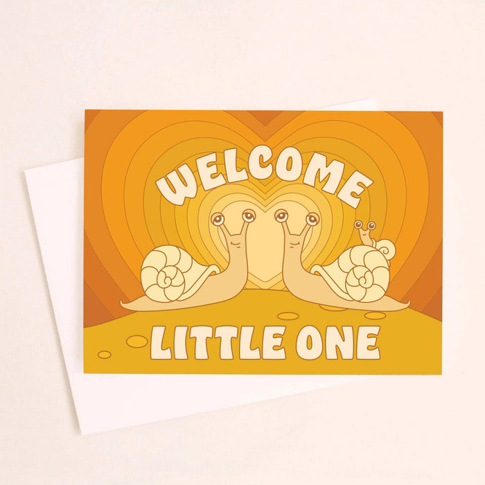 Sunshine Studios Greeting Card - Welcome Little One Snail