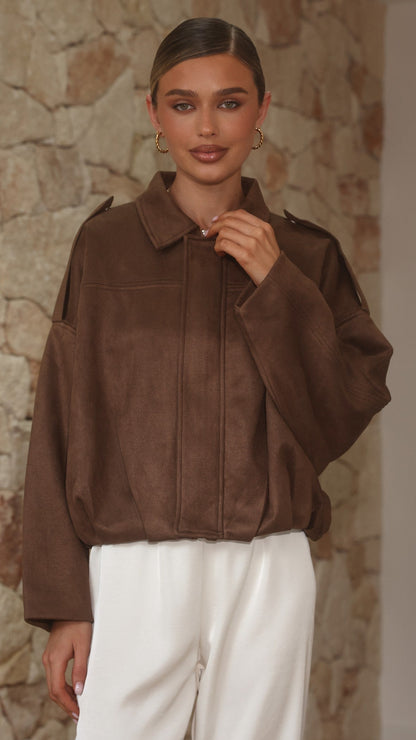 Phoenix Bomber Jacket - Brown
