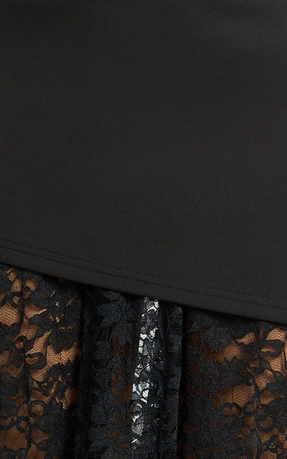 Mila Midi Dress - Strapless Dropped Waist Dress in Black