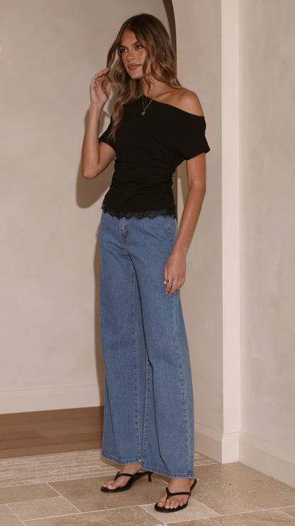 Ellery Straight Leg Jeans - Mid Blue