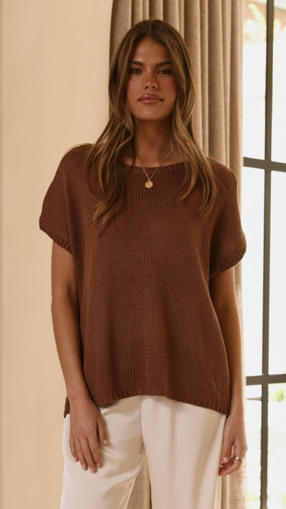 Sophia Top - Chocolate