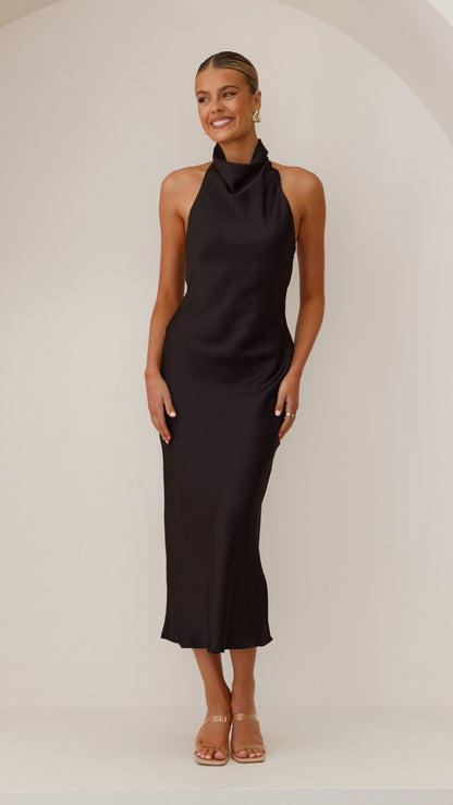 Rina Midi Dress - Black