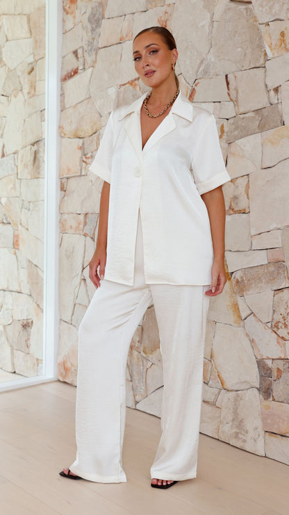 Imogen Button Shirt - Cream