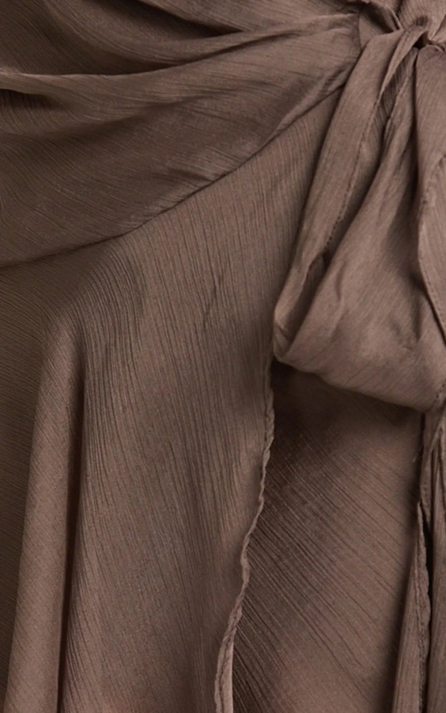 Lia Mini Dress - Wrap Around Dress in Chocolate