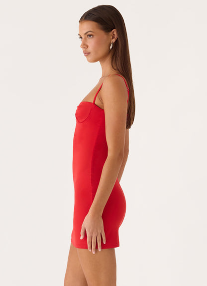 Ame Underwire Mini Dress - Red