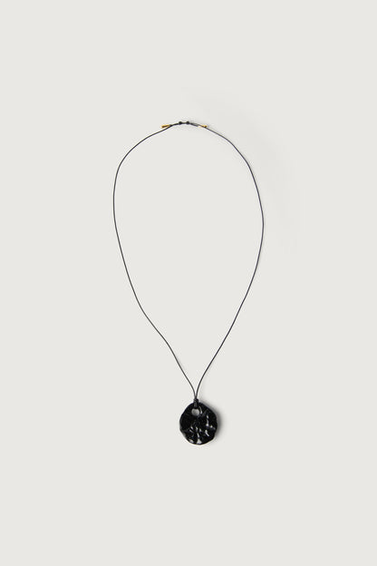 TEXTURED STONE PENDANT NECKLACE