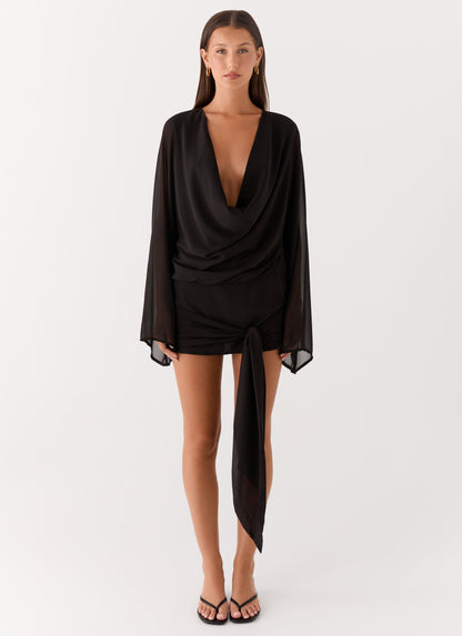 Sorrel Long Sleeve Mini Dress - Black