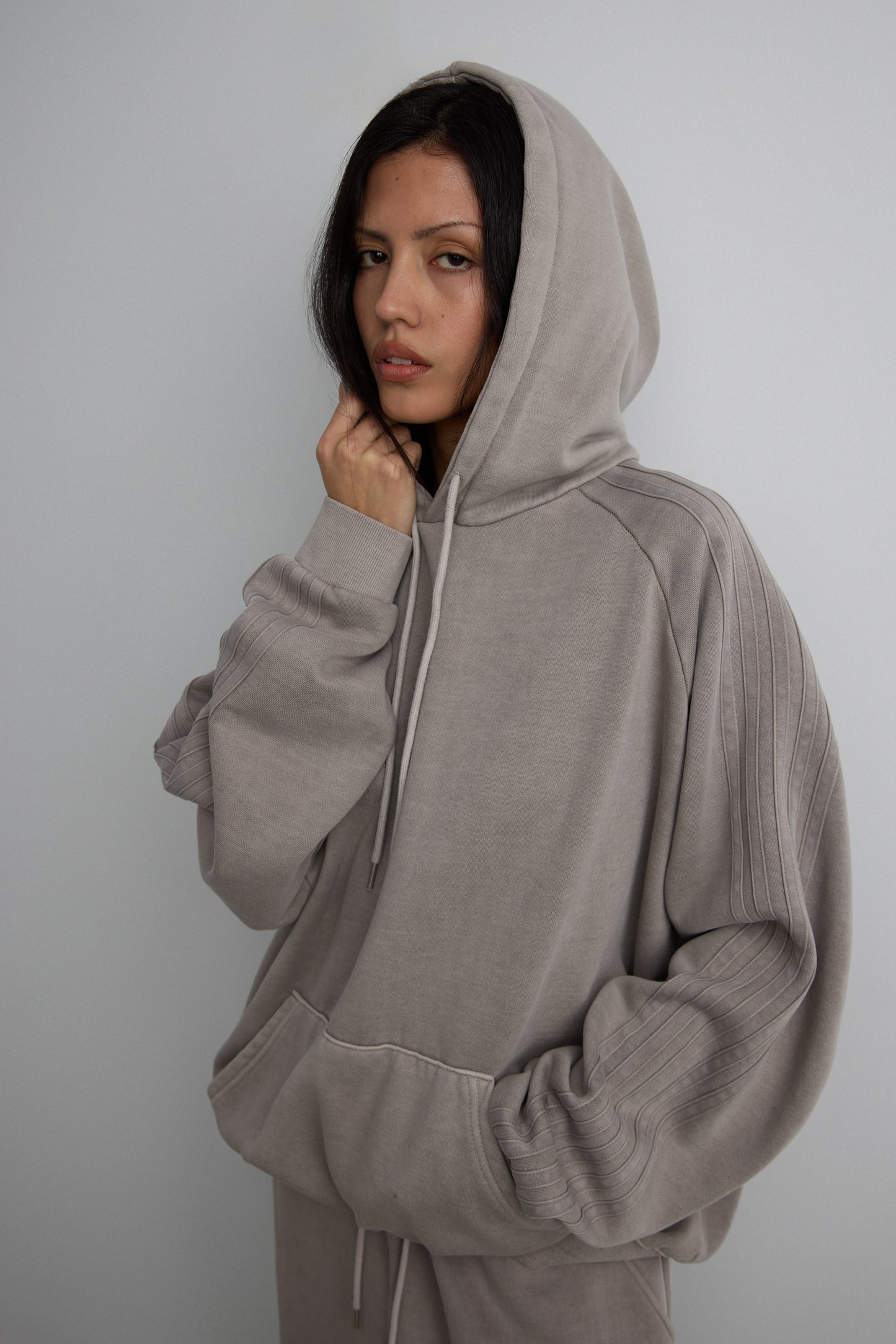 FLEECE STUDIO BOYFRIEND TRACK HOODIE