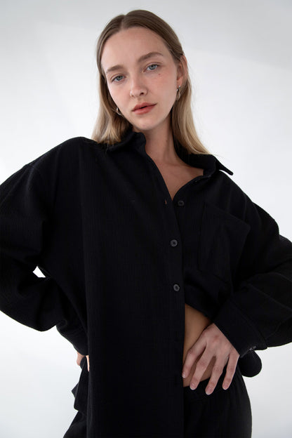 OVERSIZED KNIT SHIRT