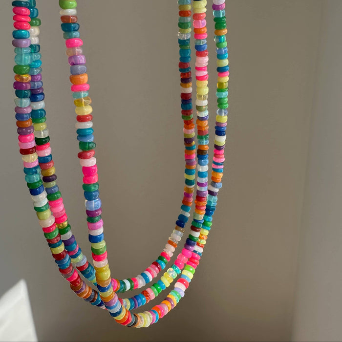 Anokhi Green Handmade Gemstone Necklace - Multicolour Opal