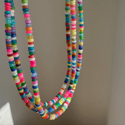 Anokhi Green Handmade Gemstone Necklace - Multicolour Opal
