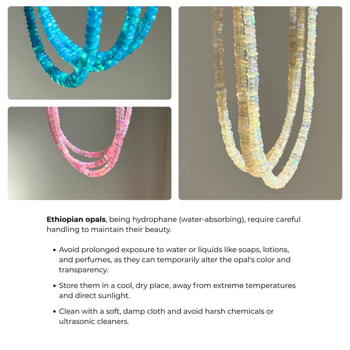 Anokhi Green Handmade Gemstone Necklace - Multicolour Opal