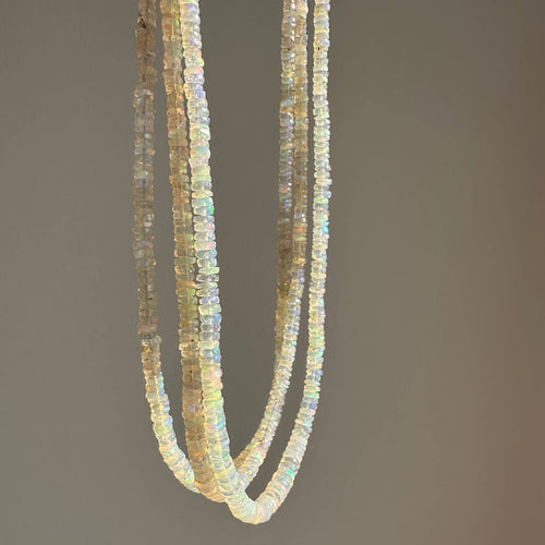 Anokhi Green Handmade Gemstone Necklace - Natural Faceted Opal