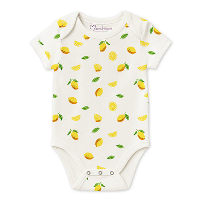 Baby Home Coming Outfit Set | Baby Shower Gift Hamper | Baby Essential Clothes Set | Lemon | 0-6 Months | Pack of 5