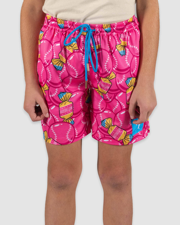 Baseballism - Youth Air Mesh Shorts - Bubbles and Doubles Diamond