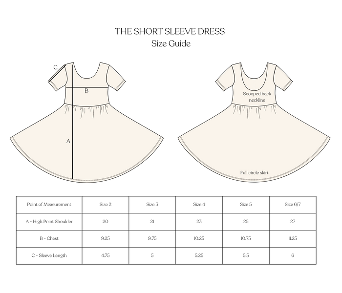 Good Apples Kids Short Sleeve Twirl Dress - Macaroni (Final Sale)
