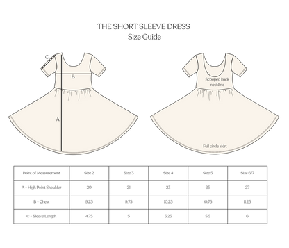 Good Apples Kids Short Sleeve Twirl Dress - Macaroni (Final Sale)