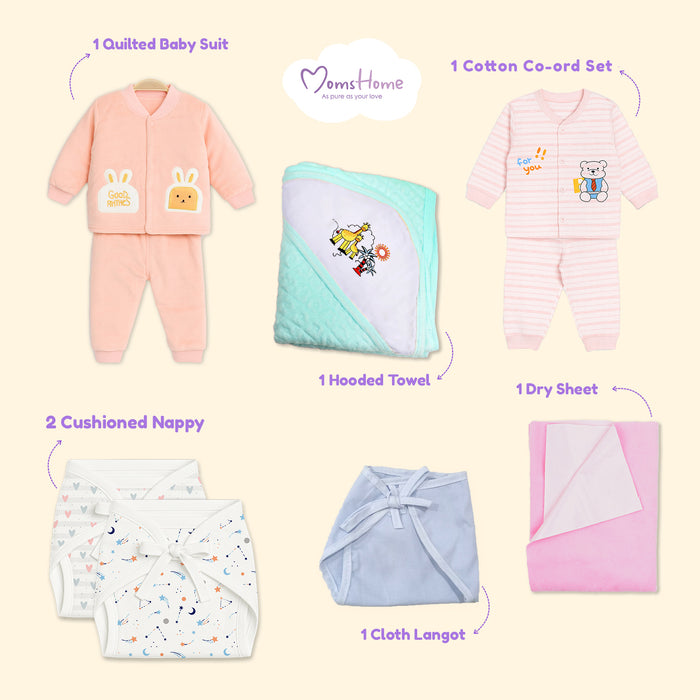 Hospital Kit For Newborn Baby | New Born Baby Essentials Gift Combo | 20 Items | 0-6 Months | Mixed Design