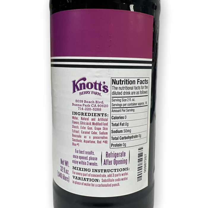 Knott's Berry Farm 32 oz. Boysenberry Punch Concentrate