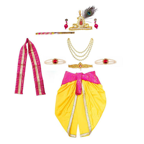 Krishna Dress for Baby Boy Kids Set of 10 Little Krishna Ji Kanha Janmasthmi Costume for Kids