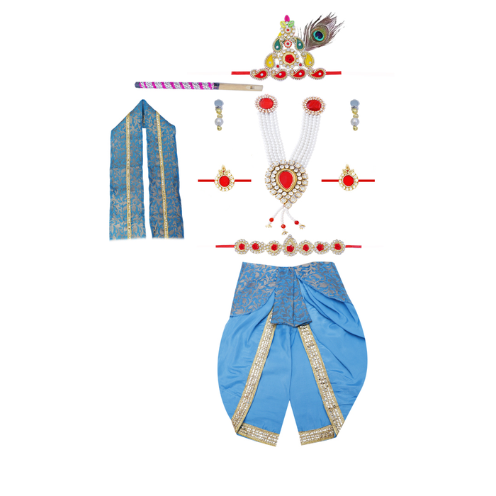 Krishna Dress for Baby Boy Kids Set of 10 Little Krishna Ji Kanha Janmasthmi Costume for Kids
