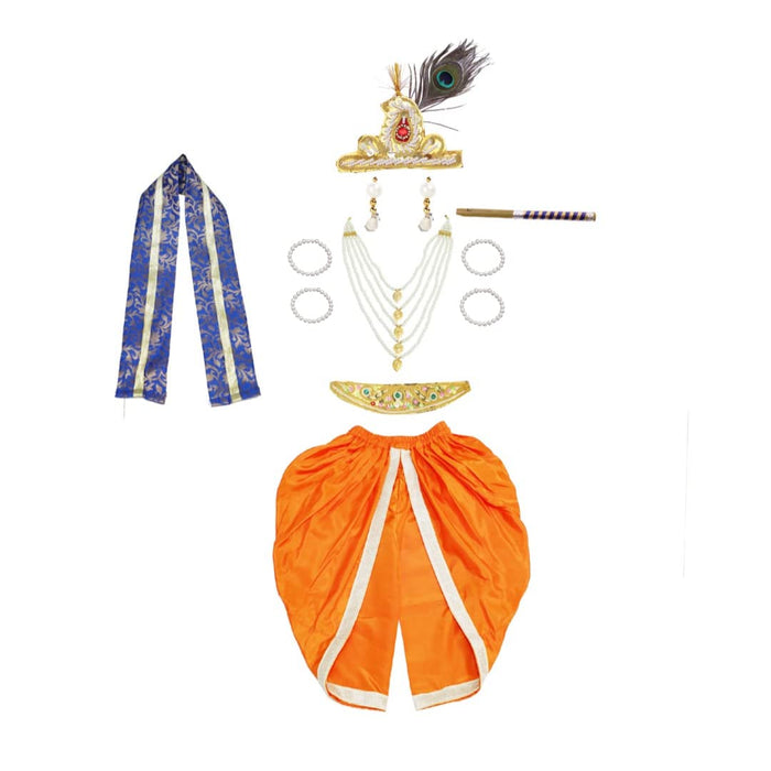 Krishna Dress for Baby Boy Kids Set of 10 Little Krishna Ji Kanha Janmasthmi Costume for Kids