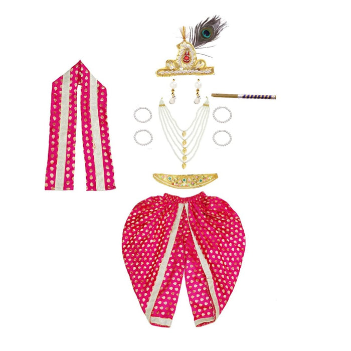 Krishna Dress for Baby Boy Kids Set of 10 Little Krishna Ji Kanha Janmasthmi Costume for Kids