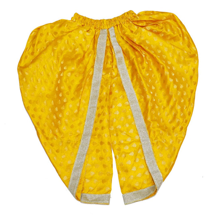 Krishna Dress for Baby Boy Kids Set of 10 Little Krishna Ji Kanha Janmasthmi Costume for Kids (IMC19000-YelGreen)