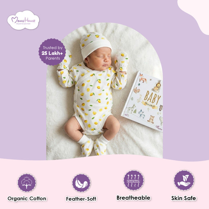 Moms Home Newborn Baby Homecoming Gift Set | Newborn Essential Gift Hamper | Soft, Gentle & Thoughtful Newborn Gift | Pack of 5