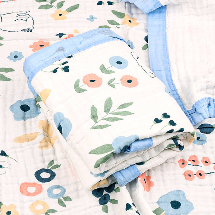 Organic Cotton 6 Layer Muslin Blanket | Super Soft Cotton Kids Blanket | 100X70 CM | 0-12 Months | Pack of 1
