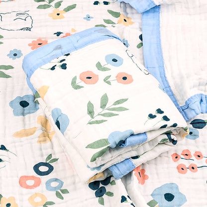 Organic Cotton 6 Layer Muslin Blanket | Super Soft Cotton Kids Blanket | 100X70 CM | 0-12 Months | Pack of 1