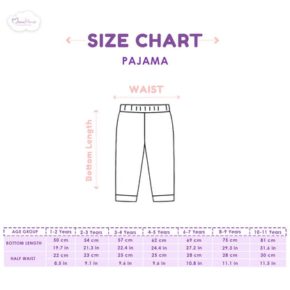 Organic Cotton Kids Night Suit | Full Sleeves Sleepwear | Avocado