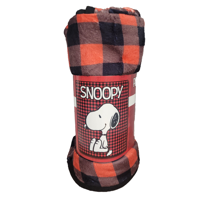 PEANUTS® Snoopy Plaid Blanket