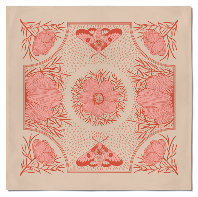 Pen+Pine - Pink Cosmos Bandana