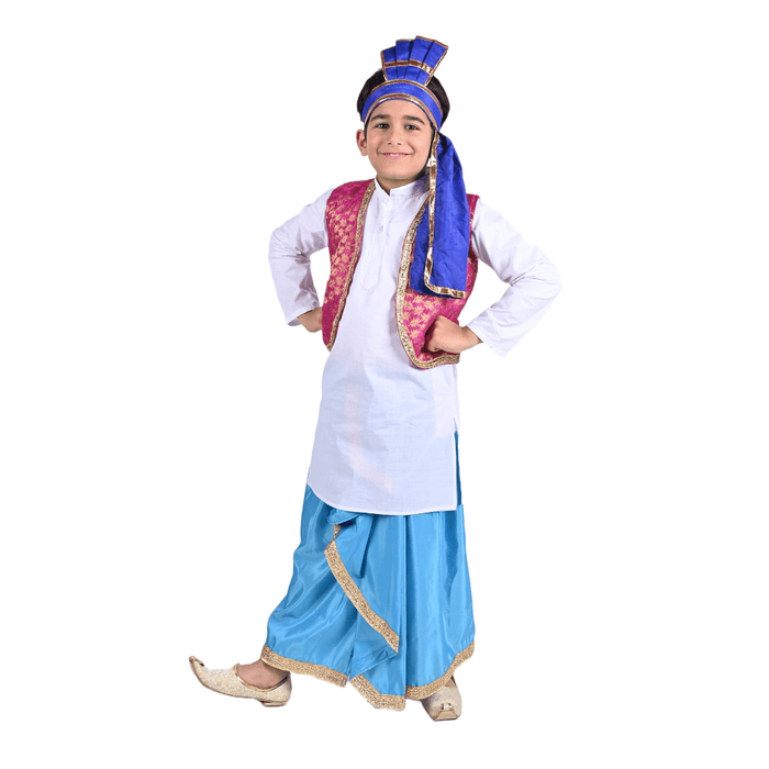 Punjabi Folk Costume For Boys - Kids Fancy Dress (IMC579-PUNJB7)