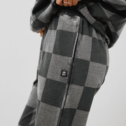 RAGS - Adult Unisex Joggers - Black Denim Check (Final Sale)