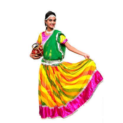Rajasthani Dress for Girl - Kids Fancy Costume (IMC622)