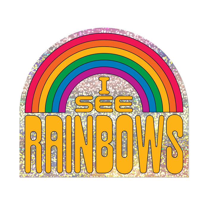 Red Cap Cards - I See Rainbows Sticker