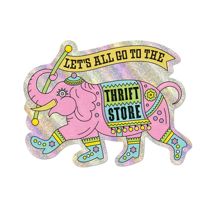 Red Cap Cards - Thrifting Elephant Sticker