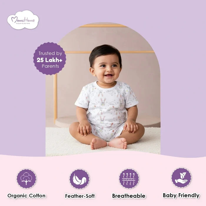 T-Shirt & Shorts Co-ord Set for Kids | Elegant & Comfortable Summer Wear | Organic Cotton Clothing Set | Bunny | Pack of 1