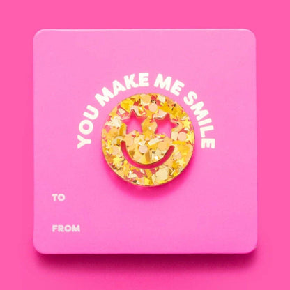 Taylor Elliott Designs - Smiley Confetti Pin Card