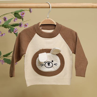 Winter Warm Woollen Full Sleeve Sweater For Baby | Bunny | Pack of 1