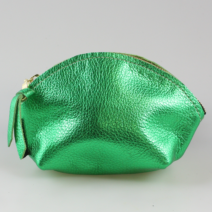 Zina Kao - The Metallic Simon Mini Makeup Clutch: Emerald